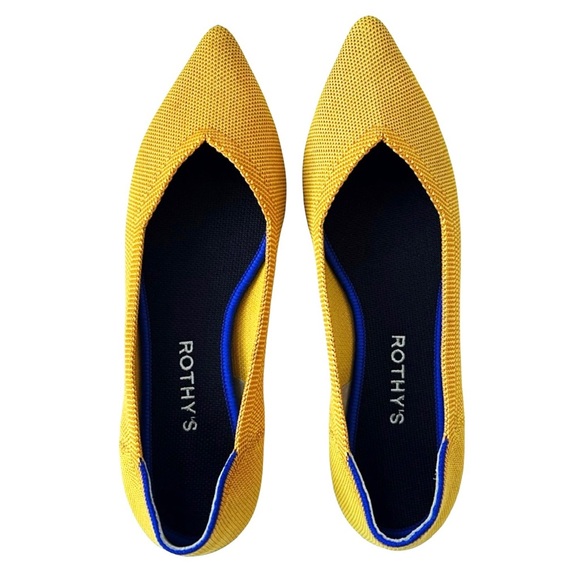 Rothy's || The Point Flats Marigold Women’s pointy shoe Size 9 - Picture 1 of 10